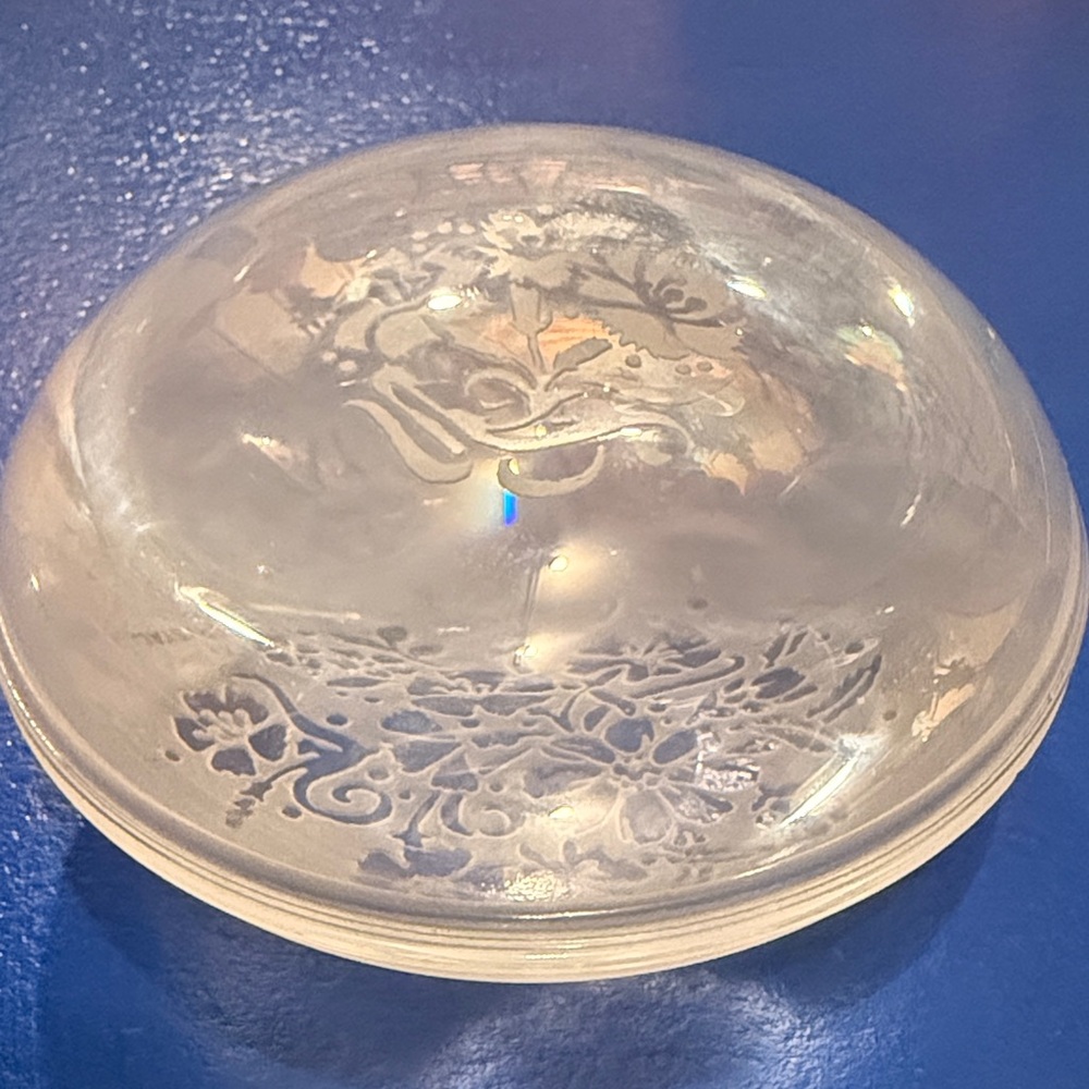 Toscany Collection Etched crystal Glass Jewelry Box